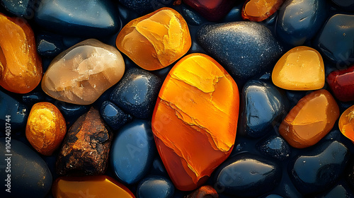 A close-up view of colorful...