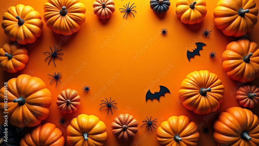Top view hallowen background Top view hallowen background