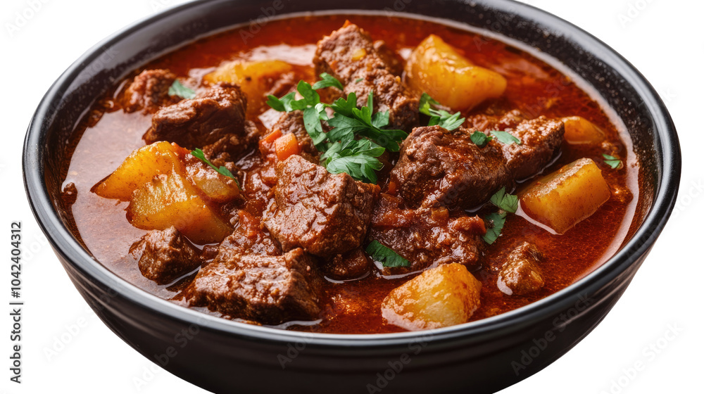 A hearty beef stew with potatoes, carrots, and vegetables, perfect for a comforting dinner A hearty beef stew with potatoes, carrots, and vegetables, perfect for a comforting dinner