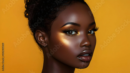 Portrait of a woman with gl...