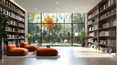 Cozy reading nook with book...