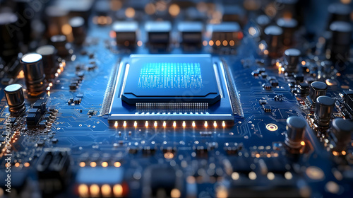 Close-up of a microprocesso...