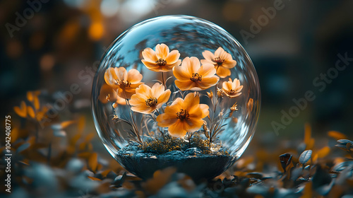 A glass dome showcasing vib...
