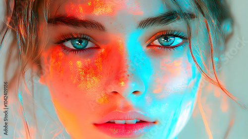 A close-up portrait of a yo...