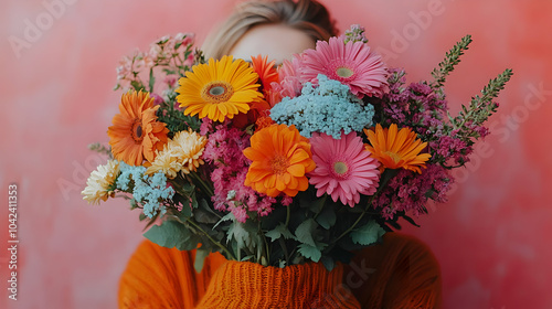 A person holding a vibrant ...