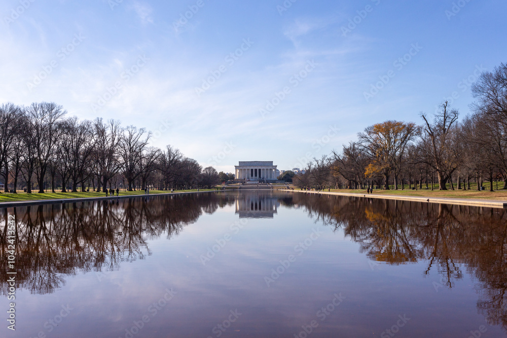 A view on the Washington DC in the fall A view on the Washington DC in the fall