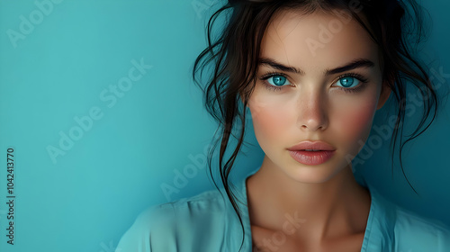 Portrait of a woman with st...