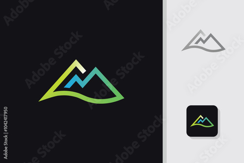 modern mountain logo design inspiration vector template