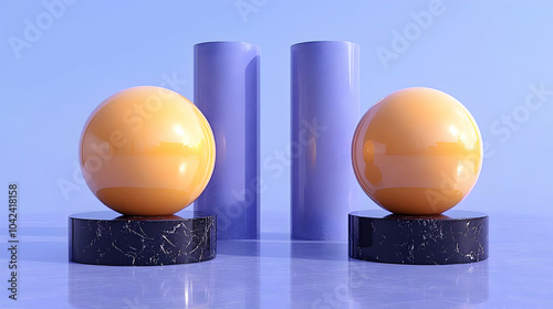 Abstract geometric shapes w...