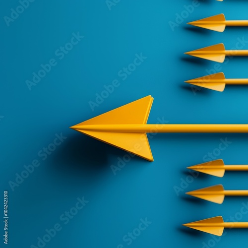 Colorful Arrows on Blue Background for Creative Projects