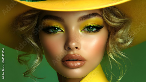 A vibrant portrait of a mod...