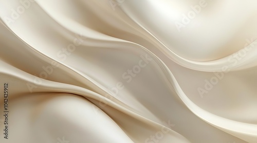 Soft Curves of Drape Fabric in Light Beige Tones