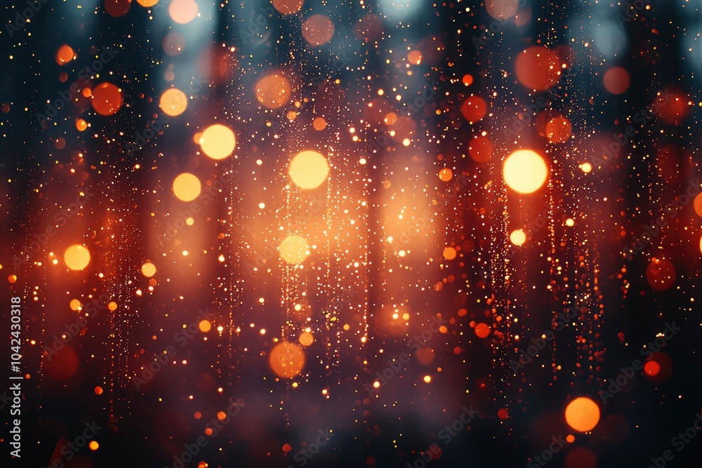 Abstract Blurred Bokeh Background with Golden Lights Abstract Blurred Bokeh Background with Golden Lights