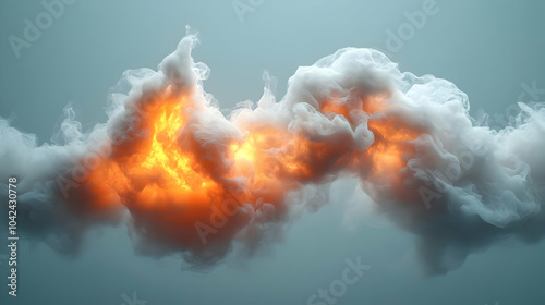 Dramatic clouds illuminated...