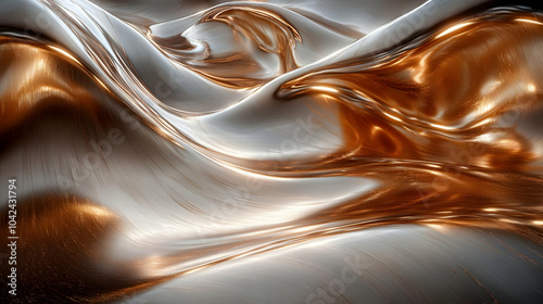Abstract swirling metallic ...