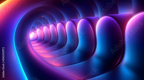 A vibrant, futuristic tunne...