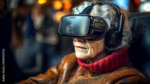 Elderly woman experiencing ...