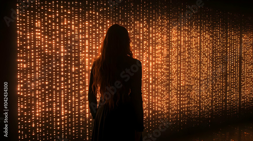 A silhouette stands before ...