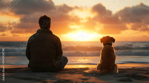 A person and a dog watching...