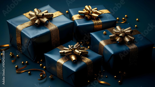 Elegant wrapped gifts with ...