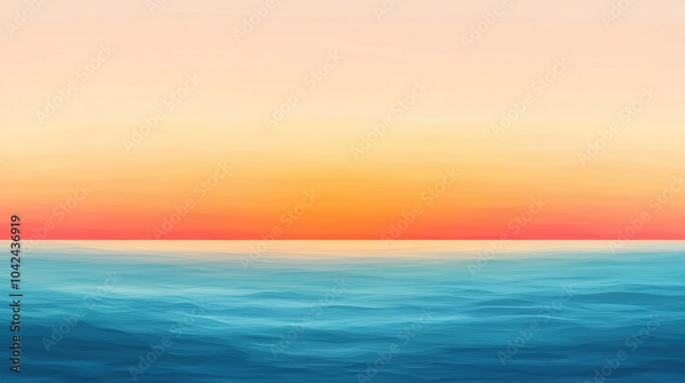custom made wallpaper toronto digitalSerene Colorful Horizon Over Calm Ocean Waters