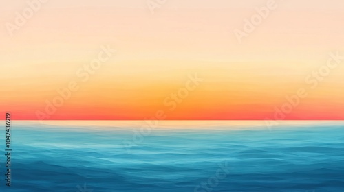 Wallpaper Mural Serene Colorful Horizon Over Calm Ocean Waters Torontodigital.ca
