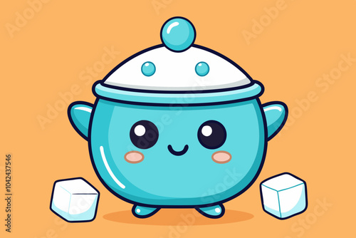 Cute Sugar Bowl smile vector asrt illustration photo