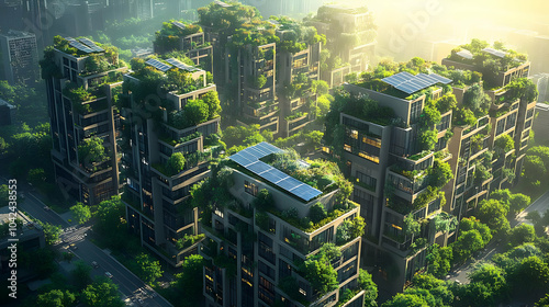 Futuristic eco-friendly bui...