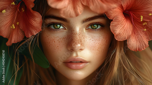 A close-up portrait of a pe...