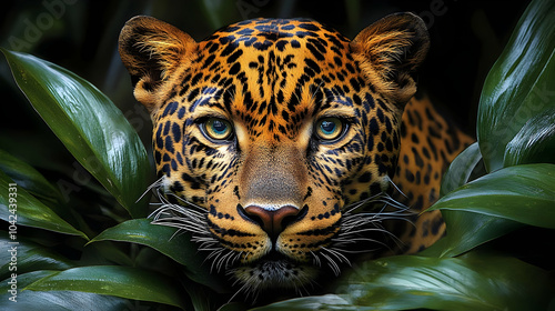 A close-up of a leopard's f...