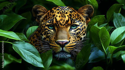 A close-up of a leopard's f...
