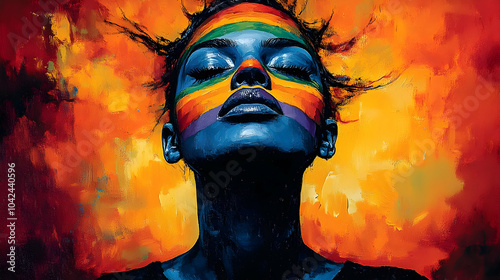 A vibrant portrait of a wom...