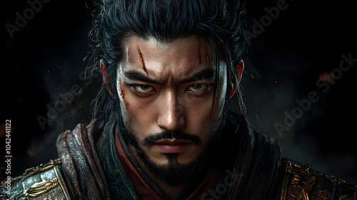 Intense portrait of a warri...