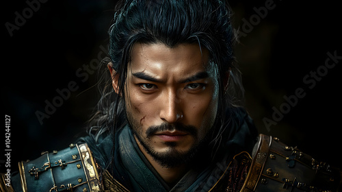 Intense portrait of a warri...