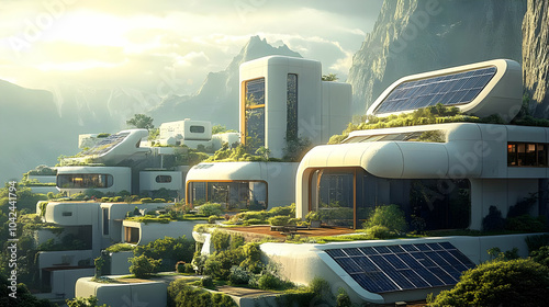 Futuristic eco-friendly bui...