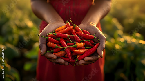 Hands holding a vibrant ass...