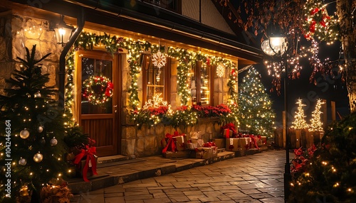 christmas tree in the night