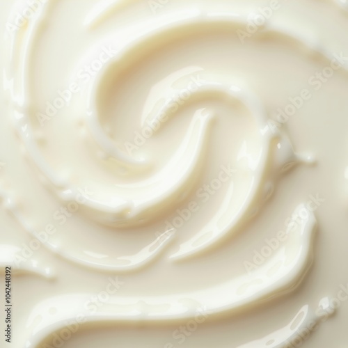 Smooth, creamy texture of white sauce, perfect for culinary and food related projects, showcasing the richness and quality of sauces or spreads.