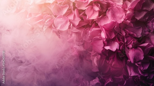 Delicate Pink Petals with Smoke