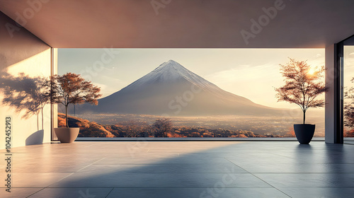 Serene view of Mount Fuji f...