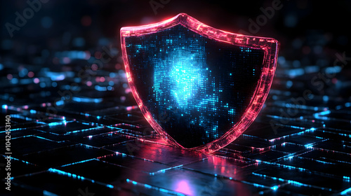 Digital shield representing...