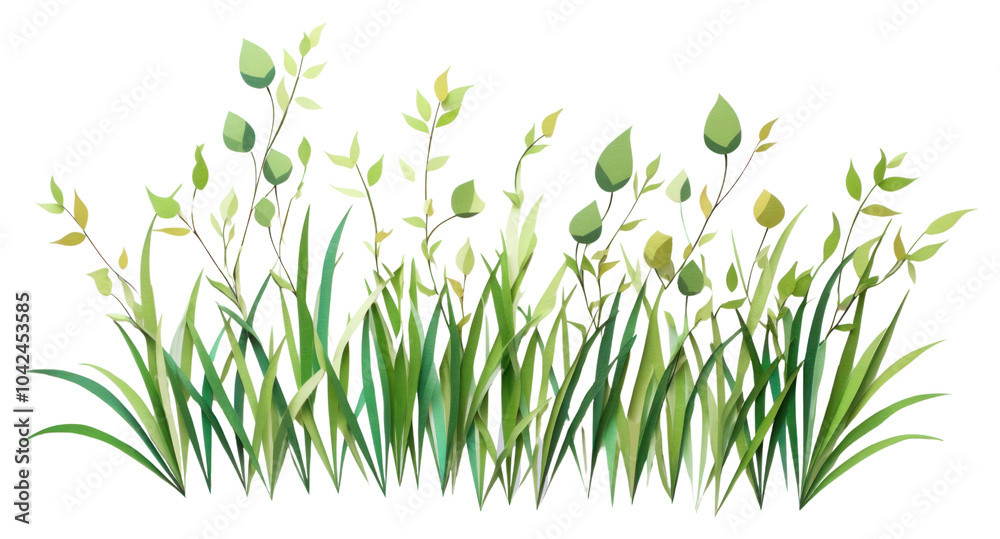 Fototapeta premium PNG Grass flower plant green.