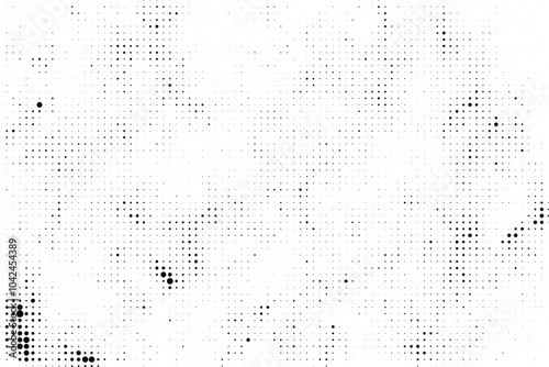 Black and white grunge halftone pattern texture background
