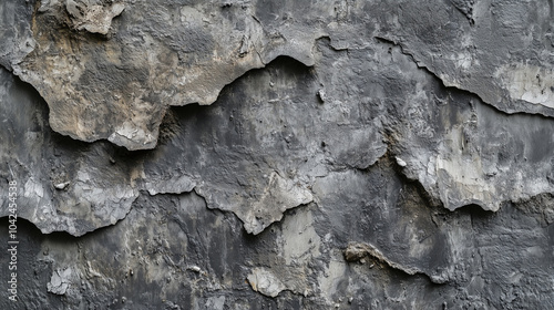 Rough, textured, and weathered gray concrete wall background