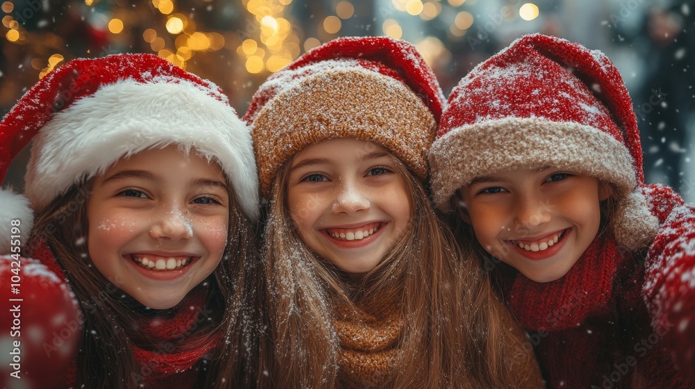 En la Navidad familiar los niños posan sonriente ante las cámaras y en la cena de Navidad bajo las luces del arbolito.
