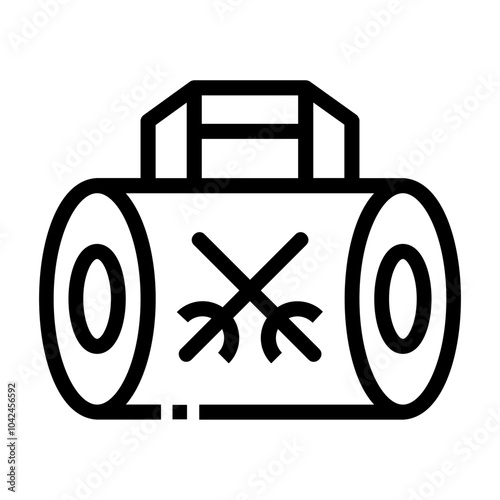 fencing bags Line Icon