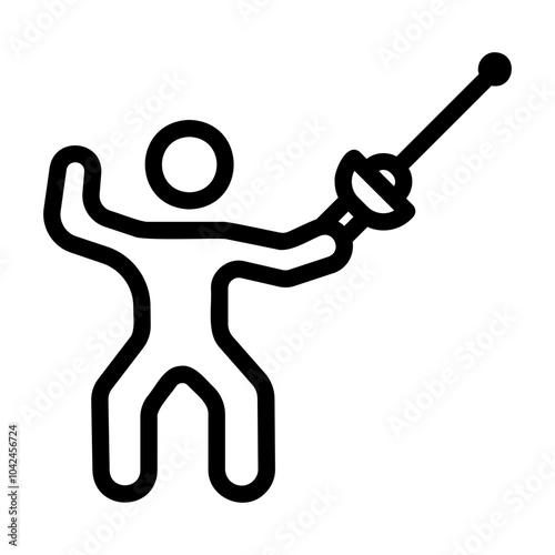 fencer Line Icon