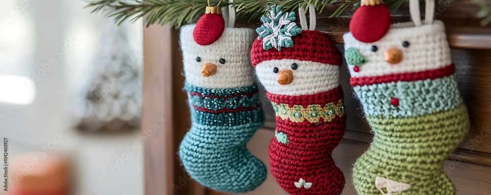 christmas sock with gifts on the table christmas sock with gifts on the table