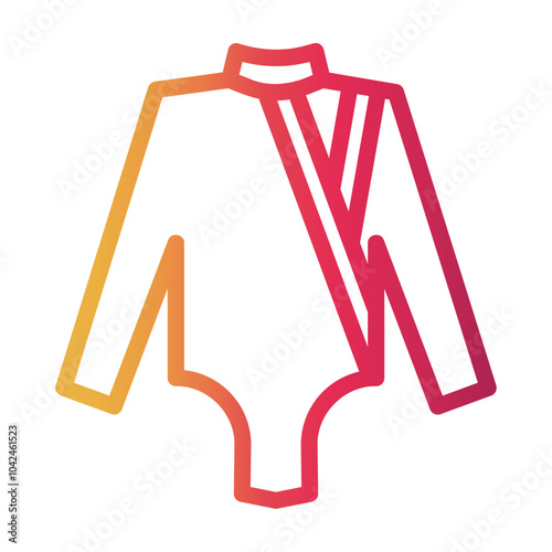 fencing suit Line Gradient Icon