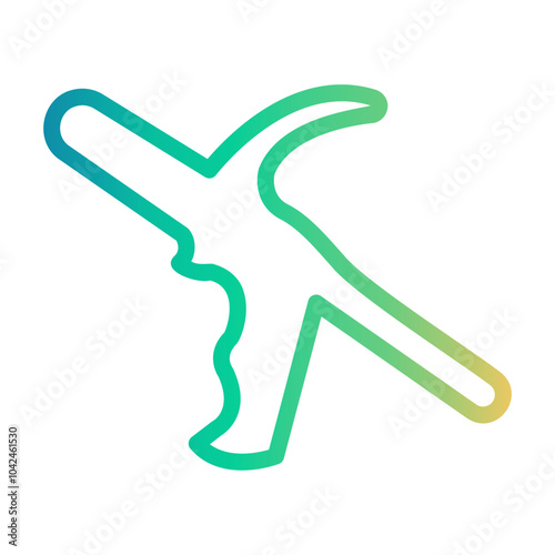 handle fencing Line Gradient Icon